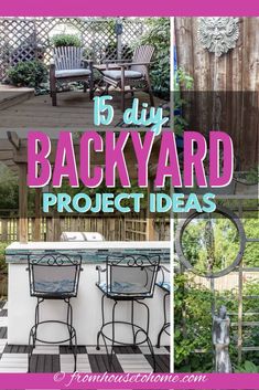 DIY Backyard Ideas (15 Awesome Projects To Build A Better Yard) Backyard Builds, Diy Backyard Projects, Diy Backyard Ideas, Garden Pergolas, Whimsical Garden Art, Backyard Swings, Backyard Buildings