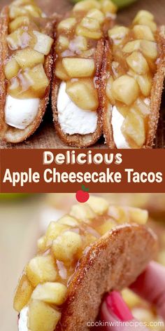 delicious apple cheesecake tacos are the perfect appetizer for any holiday gathering