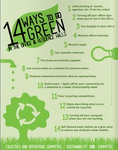 a green poster with instructions on how to use the grass for landscaping and lawn care