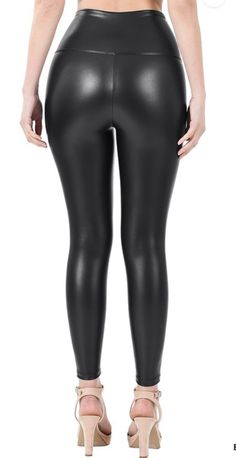 Ultra-comfortable faux leather leggings featuring a high rise and banded waist. Easy to wear and look great with your favorite sweatshirt or tunic! These run on the small side. We recommend going up one size in these. Available Sizes: S-3X 95% Polyester 5% Spandex Hand Wash Cold Hang or Lay Flat to Dry Stretch Faux Leather Leggings, Sleek Polyurethane Leggings For Fall, Trendy Stretch Polyurethane Leggings, Sleek Solid Color Faux Leather Leggings, Stretch Solid Color Polyurethane Leather Pants, Stretch Faux Leather Leggings For Fall, Fall Stretch Faux Leather Leggings, Casual Stretch Faux Leather Leggings, Faux Leather Stretch Leggings