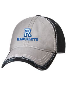 Rockhurst High School Hawklets Embroidered Vintage Washed Cotton Distressed Cap Distressed Cotton Visor Baseball Cap, Adjustable Cotton Trucker Hat For College, Collegiate Cotton Trucker Hat With Curved Bill, Collegiate Cotton Trucker Hat, Collegiate Cotton Snapback Trucker Hat, Cotton Snapback Trucker Hat For Fans, Gray Cotton Trucker Hat For Sports, Cotton Trucker Hat For College, Cotton Flat Bill Baseball Cap For Fan Gear