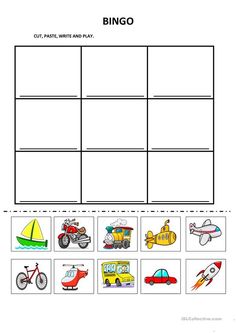 a printable activity sheet for children to learn how to read the words and pictures