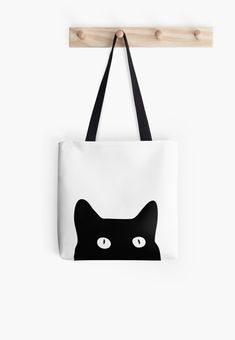 Soft polyester canvas shopping bag with edge-to-edge print on both sides. Fully lined for extra strength. Three sizes to choose from. Black Cat is watching you Patchwork Purse, Canvas Bag Design, Cat Tote Bag, Cats Tote Bag, Cat Tote, Cat Bag, Diy Tote Bag, Pet Stuff, Patchwork Bags