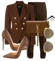 Brown Pants, Moda Vintage, Looks Chic, Work Outfits Women, Professional Outfits, Fall Fashion Outfits, Business Casual Outfits, Mode Inspiration