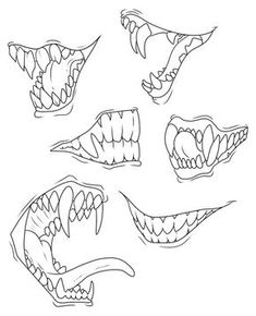 an image of different types of teeth in the shape of alligator's mouths