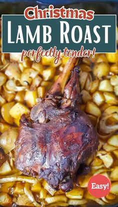 Celebrate any holiday with a roasted leg of lamb that's bursting with flavor. This recipe features a rich Greek marinade and is slow-roasted with fresh potatoes, making every bite infused with holiday spirit. It's a perfect way to honor tradition while adding a touch of Mediterranean flair to your Easter dinner table. Perfect for Christmas or Easter! Leg Of Lamb Recipes, Roasted Boneless Leg Of Lamb, Leg Of Lamb Recipe, Roasted Leg Of Lamb, Christmas Lamb, Boneless Leg Of Lamb, Lamb Leg Recipes, Lamb Dinner