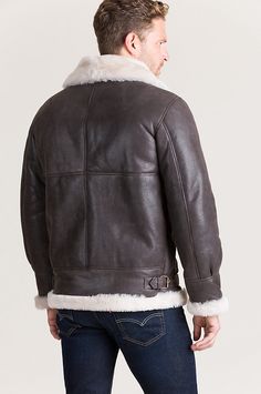 Sheepskin Aviator Outerwear With Padded Collar, Sheepskin Aviator Jacket With Faux Fur Lining, Classic Shearling Aviator Outerwear, Classic Aviator Shearling Outerwear, Winter Pilot Aviator Leather Jacket, Men's Jackets, Detachable Hood, Shearling Jacket, Mens Jackets