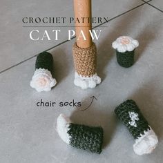 crochet pattern for cat paw slippers and booties with text describing how to make them