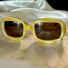 2nd Final Batch Of Vintage Luxury! We Are Back Very Well Kept Condition. Discounted For No Case, Sent In Bubble Wrap. Rare Find, Classic Designer Sunglasses. Cream Sunglasses, We Are Back, Colored Sunglasses, Designer Sunglasses, Very Well, Bubble Wrap, Sunglasses Accessories, Women Accessories, Sunglasses