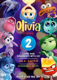 an advertisement for the movie's second anniversary celebration with characters from sesame and friends