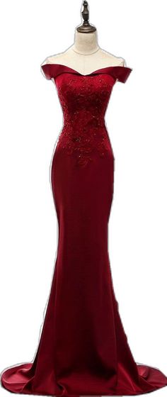 Dark Red Mermaid Satin Long Party Dress Burgundy Prom Dress Mermaid, Burgundy Prom Dresses, Baju Kahwin, Prom Dresses Off The Shoulder, Prom Dresses Mermaid, Burgundy Prom, Satin Formal Dress, Off Shoulder Evening Dress, Prom Dresses Simple