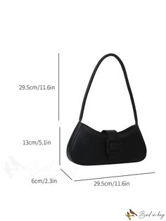 BirdinBag - Summer Shoulder Bag: Stylish Belt Buckle Handbag with Simple Armpit Design Office Shoulder Bag With Single Handle, Office Rectangular Shoulder Bag With Single Handle, Elegant School Shoulder Baguette Bag, Elegant Shoulder Baguette Bag For School, Elegant Satchel Baguette Bag For School, Drawstring Coat, Tote Bag Summer, Bag Minimalist, Armpit Bag