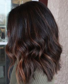 Black Hair Balayage, Dark Brunette Hair, Short Dark Hair, Dark Hair With Highlights, Brown Hair Balayage, Short Hair Balayage, Love Hair, Brunette Hair, Hair Today