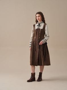 Wool Buttoned Workwear Dresses, Winter Workwear Dress With Square Neck, Classic Fall Midi Dress For Work, Winter Wool Dresses With Buttons, Square Neck Winter Workwear Dress, Winter Midi Dress With Button Closure, Fall Knee-length Tweed Dress With Buttons, Knee-length Tweed Dress With Buttons For Fall, Classic Winter Midi Dress With Buttons