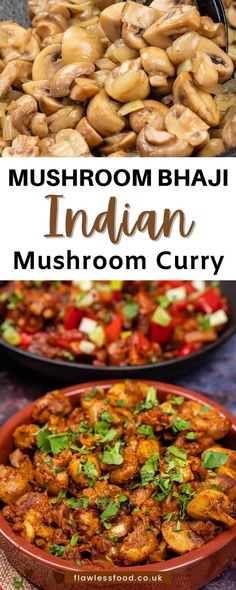 Mushroom bhaji is a popular Indian recipe made with mushrooms and spices. It is often served as a side dish in Indian restaurants but can also be served as a vegan or vegetarian main course. Serve this delicious mushroom bhaji with rice or naan bread for a hearty and satisfying meal! Mushroom Bhaji Recipe, Mushroom Recipes Indian, Mushroom Curry, Indian Side Dishes, Bhaji Recipe, Indian Chicken Recipes, Vegetarian Main Course, Vegetarian Lunch, Easy Healthy Dinners