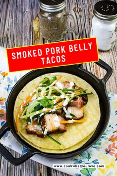 Make your next taco night unforgettable with Smoked Pork Belly Tacos with Spicy Pickled Veggies! This easy pork belly recipe combines smoky, juicy pork with the zesty crunch of pickled veggies. These pork belly tacos are a delicious pork recipe that will have everyone asking for more! Spicy Pickled Vegetables, Pork Belly Tacos, Crispy Pork Belly, Taco Lover, Crispy Pork, Pickled Veggies, Pork Recipe