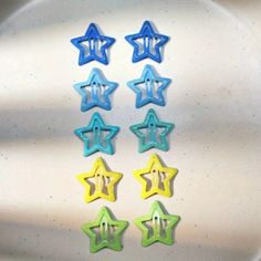 Cold Colors Elevate Your Hairstyle With Our 10pcs Glow-In-The-Dark Star Hair Clips Set! Perfectly Embodying The Y2k Sweet Style, These Alloy Bb Snap Clips Are Designed For Women And Girls Who Love To Stand Out. Each Clip Features A Charming Star Shape That Glows In The Dark, Adding A Magical Touch To Your Look, Whether You’re At A Concert, Party, Or Just Out For A Fun Day. Crafted From High-Quality Alloy, These Clips Are Durable And Gentle On Your Hair, Ensuring They Stay In Place Without Causin Star Hair Clips, Cold Colors, Concert Party, Star Hair, Dark Star, Snap Clips, Fun Day, Sweet Style, Christmas Wishlist