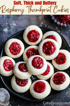 Raspberry thumbprint cookies filled with jam and sprinkled with powdered sugar. Double Chocolate Chip Cookie, Double Chocolate Chip Cookies