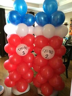 balloons are arranged in the shape of flowers with numbers on them for valentine's day