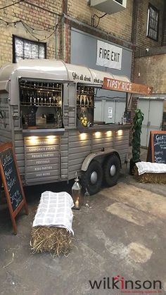 a food truck parked in front of a building