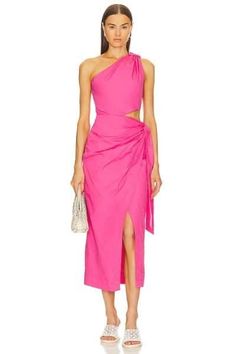 Pink Dress Casual, Jonathan Simkhai, Pink Midi Dress, Revolve Clothing, Women's Wardrobe, Color Rosa