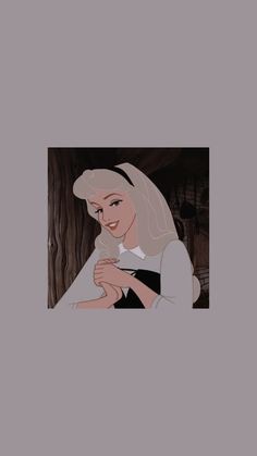 an animated image of a woman with white hair wearing a black dress and holding her hands together