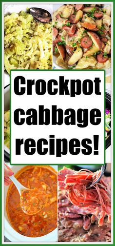 crockpot cabbage recipes with the words crockpot cabbage