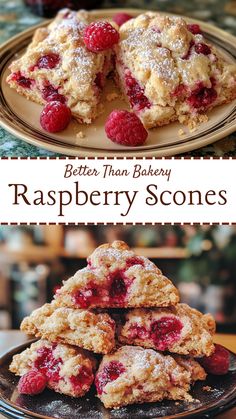 Breakfast Recipes: Better Than Bakery Raspberry Scones Sourdough Raspberry Scones, Christmas Scones Recipe, Raspberry Scones Recipe Easy, Scones Recipe Easy 3 Ingredients, Holiday Scones, Best Scones Recipe Ever, Breakfast Pastries Easy, Raspberry Scones Recipe, Cranberry Scones Recipe