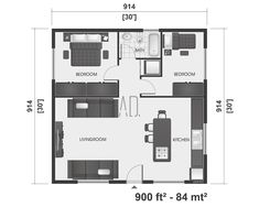 the floor plan for a two bedroom apartment