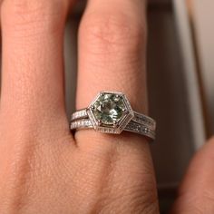 Green amethyst engagement ring sterling silver pale ring | Etsy Green Amethyst Engagement Ring, Green Engagement Rings, Amethyst Engagement Ring, Round Engagement Ring, Amethyst Ring Engagement, Green Amethyst Ring, Round Engagement Rings, Quartz Ring, Green Amethyst