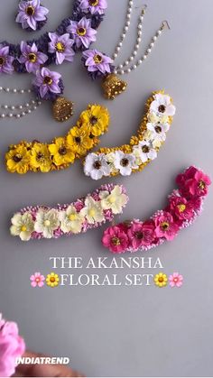 the kaksha floral set is made up of flowers and pearls