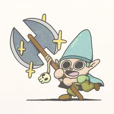 Medieval Cartoon Character Design, Dnd Simple Art, Dnd Gnome Character Design, Cute Goblin Art, Cute Dnd Character, Simple Character Illustration, Dnd Doodles, Cartoon Concept Art, Deep Gnome