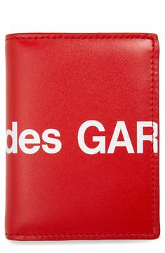 The iconic logo of the Japanese brand boldly wraps around this slim leather card case. Style Name:Comme Des Garçons Huge Logo Card Case. Style Number: 6085754. Designer Rectangular Card Holder With Logo, Modern Leather Card Holder With Logo, Designer Rectangular Wallets With Logo, Modern Rectangular Wallet With Embossed Logo, Modern Red Card Holder With Card Slots, Designer Red Wallet With Interior Card Slots, Designer Red Wallets With Interior Card Slots, Modern Red Rectangular Wallets, Modern Red Rectangular Wallet