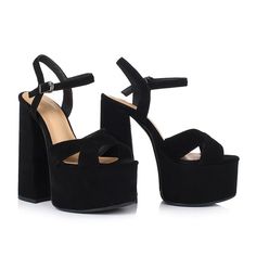 Nickol Women's Leather Platform Sandal | Ultrasellershoes.com – Ultra Seller Shoes Trendy Closed Toe Block Heels With Buckle Closure, Casual Heels With Buckle Closure And Square Toe, Casual Square Toe Heels With Buckle Closure, Black Block Heels With Buckle Closure For Summer, Summer Suede Buckled Heels, Summer Suede Heels With Buckle Closure, Trendy Formal Sandals With Chunky Platform, Summer Chunky Platform Block Heels With Square Toe, Square Toe Suede Sandals For Summer