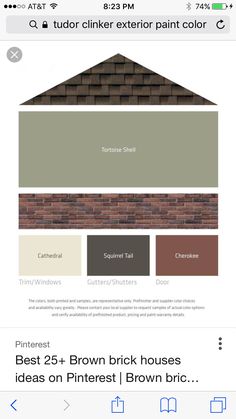 the color scheme for this house is brown brick, and it's been changed to be