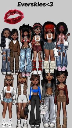 >_< Bratz Summer Outfits, Msp Outfit, Fashion Dress Up Games, Bratz Doll Outfits, Imvu Outfits Ideas Cute, Everskies Outfits, Black Woman Artwork, Teen Swag Outfits, Bratz Inspired Outfits