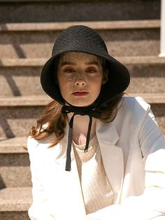 Editor's NotesELKE BLOEM's hat is lovely and perfect for daily wear.- Light-weighted- Eye-catching ribbon strap detail- Ideal sun shade for the face- Feminine and basic styleMeasurements(in.)- Size: One size.- Head Girth: 22.05in. ~ 23.62in.- Height: 5.12in.- Brim: 3.94in.Composition & Care- 65% Paper, 35% cotton- Avoid direct heat and moisture- Dry cleaning or hand wash is recommendedDesigner- by ELKE BLOEM Black Boater Hat With Upf 50+ For Spring, Trendy Adjustable Bonnet, Spring Bucket Hat With Uv Protection, Chic Adjustable Solid Color Straw Hat, Adjustable Brimmed Casual Bonnet, Casual Adjustable Brimmed Bonnet, Chic Hats With Uv Protection And Adjustable Fit, Summer Wide Brim Solid Cloche Hat, Spring Beach Cloche Hat In Solid Color