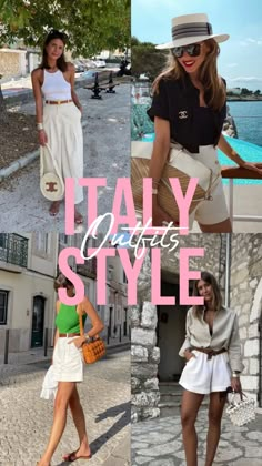 Italy Inspired Outfits, Italy Summer Outfits, Style Ibiza, Rome Outfits, Italy Travel Outfit, Spain Outfit, Italian Summer Outfits, European Summer Outfits, Europe Outfits