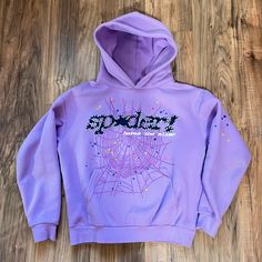 Size:Medium Barley Worn 100% Authentic Send Offers Purple Hoodie For Fall Streetwear, Purple Hoodie With Letter Print For Fall, Purple Letter Print Hoodie For Fall, Urban Purple Hoodie For Winter, Purple Hoodie With Adjustable Hood For Fall, Purple Fall Hoodie With Adjustable Hood, Trendy Purple Hoodie For Fall, Trendy Purple Fall Hoodie, Trendy Purple Winter Hoodie