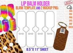 the printable templates for lip balm holders are available in multiple colors and sizes