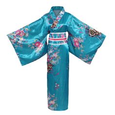 PRICES MAY VARY. 【Material】:Satin polyester, comfortable and soft clothes allow you to relax better This product includes 1*kimono 1*belt 1*bow 【Scenes】:Women's Japanese kimono bathrobe,Make you more beautiful after bathing.It can make you look like the butterfly which is the most beautiful in the flower cluster 【Size】:This product is suitable for women between 59 inches and 66.9 inches in height, and for women with a chest circumference of no more than 42.5 inches. If the size is not suitable, Traditional Geisha, Kimono Costume, Japanese Kimono Dress, Kimono Bathrobe, Japanese Costume, Flower Cluster, Soft Clothes, Masquerade Party, Modern Dress