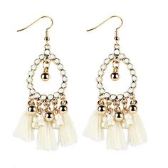 Jewelry Collection Issa Beaded Tassel Drop Earrings, Cream brings a refined elegance to your jewelry collection, ideal for making a statement at special events or adding a touch of sophistication to everyday wear. Crafted with intricate details and designed to dazzle, these earrings offer both timeless appeal and a modern twist. Whether paired with formal attire or used to elevate casual looks, these earrings are versatile enough to match any style. Embrace a chic, radiant look that enhances you Online Beauty Supply Store, Tassel Drop Earrings, Tassel Jewelry, Accessories Jewelry Earrings, Beaded Tassels, Geometric Earrings, All Things Beauty, Beauty Supply, Bohemian Jewelry