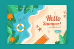 a landing page for a summer vacation