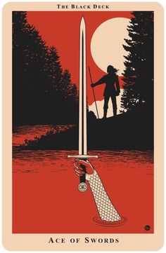 Tarot Swords, Ace Of Swords, Black Deck, Swords Tarot, Tarot Card Art, Tarot Astrology, 카드 디자인