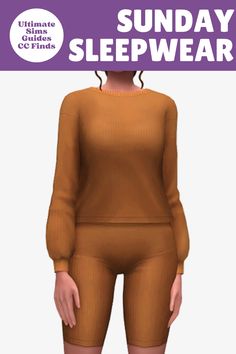 The Sunday Sleepwear set is a great option for your sims to wear around the house to be extra cozy #TheSims4 Furniture Cc, Tumblr Sims 4