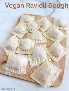 vegan ravioli dough on a cutting board