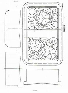 a drawing of a stove with the top and bottom section cut out to look like it is