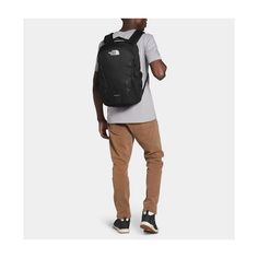 Make your day a little easier with this backpack from The North Face. Separate compartments take care of your laptop and organize other essentials, while a unique suspension system helps lighten your load..Exterior approx. dimensions: 11' x 8.5' x 18'.Interior: padded sleeve for up to a 15'laptop; roomy main compartment for books and binders; front compartment with secure-zip pockets, a tablet sleeve and a key fob.Exterior: daisy chains at front; bottle pockets at sides; FlexVent suspension system with flexible yoke, padded back and breathable mesh lumbar panel.Handles: adjustable, injection-molded shoulder straps; two webbing handles at top.Body: 50% recycled polyester with non-PFC durable water-repellent (non-PFC DWR) finish; trims: 100% recycled polyester.Includes certified recycled mat The North Face Backpack For Outdoor Activities, Functional The North Face Backpack For Travel, The North Face Functional Everyday Backpack, Practical The North Face Backpack, The North Face Nylon Backpack For Daily Use, Casual The North Face Backpack For Daily Use, Practical The North Face Standard Backpack, Casual Everyday The North Face Backpack, Casual The North Face Backpack