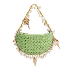 Introducing the Isla top handle bag, the perfect addition to your summer accessories. Made with a hand woven straw and detailed with pearl and seashells along its silhouette giving Isla an elegant look. This bag includes a spacious interior perfect for your everyday essentials. Hand Woven Straw 8.3" W x 5.25" H x .5"D Coachella 2016, Melie Bianco, Euro Summer, Crochet Purse, Crochet Diy, Lavender Blue, Large Shoulder Bags, Summer Fits, Cowrie Shell