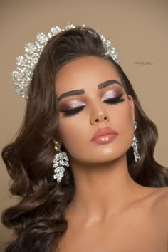 Makeup Hooded Eyes, Quinceanera Makeup, Make Up Gold, Rose Gold Makeup